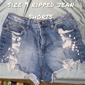 Size 9 ripped jean shorts